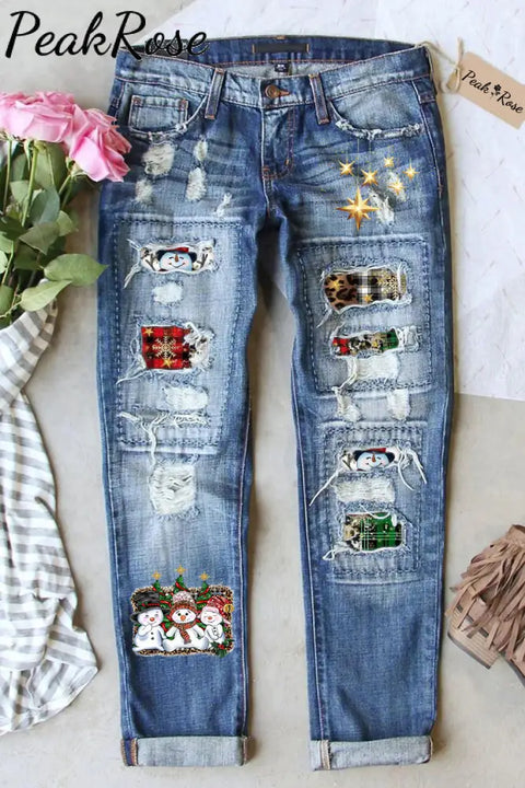 Christmas Snowman Jeans