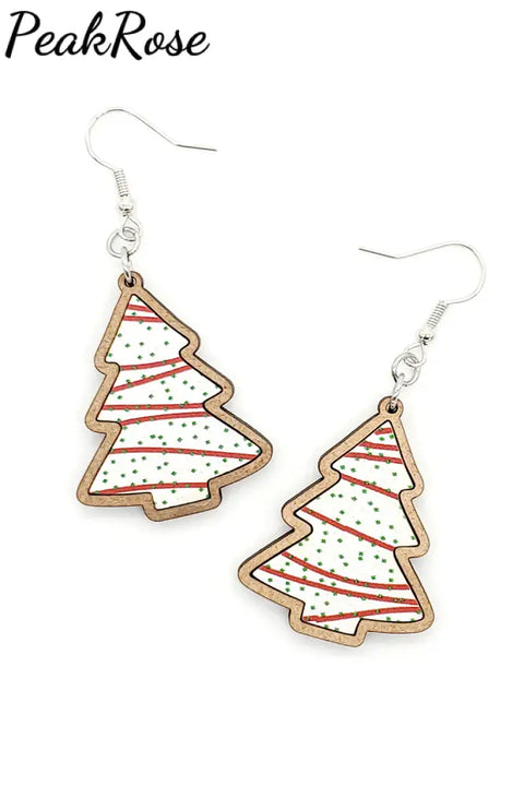 Christmas Tree Wood Earring Earrings