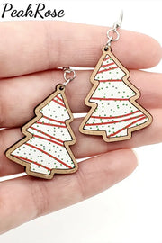 Christmas Tree Wood Earring Earrings