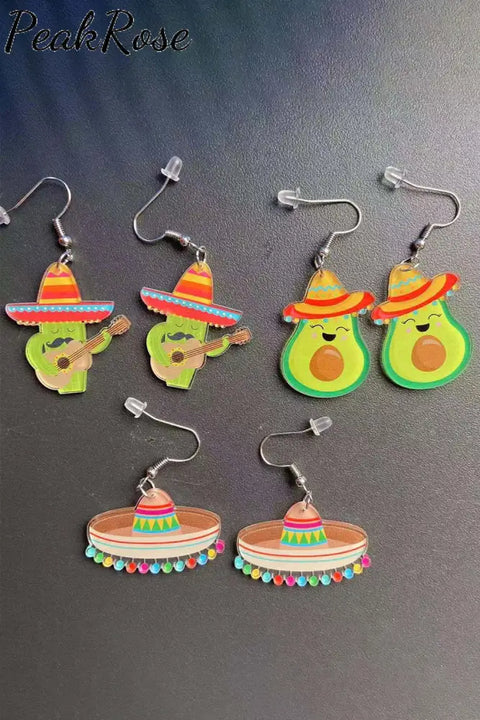 Cinco De Mayo Mexican Shape Earrings