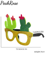 Cinco De Mayo Print Prop Glasses Frame Cactus / One Size Accessories