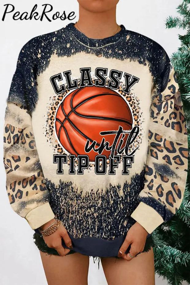 Classy Until Tip Off Bleached Sweatshirt S / Photo Color