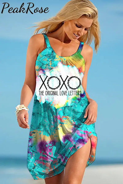 Colorful Tie Dye Easter The Original Love Letters Sleeveless Dress S / Dye