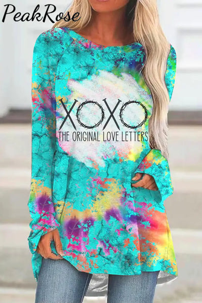 Colorful Tie Dye Easter The Original Love Letters Tunic Dye / S