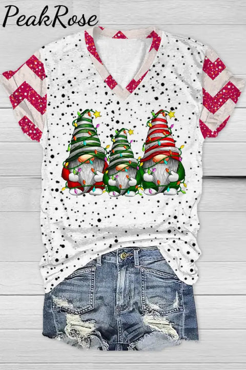 Corrugated White Dot Elf Dwarf Christmas T-Shirt