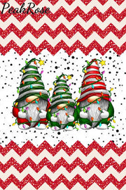 Corrugated White Dot Elf Dwarf Christmas Tote Bag