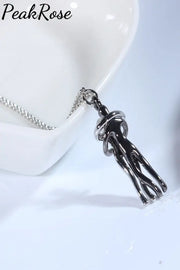 Couple Hugging Necklace