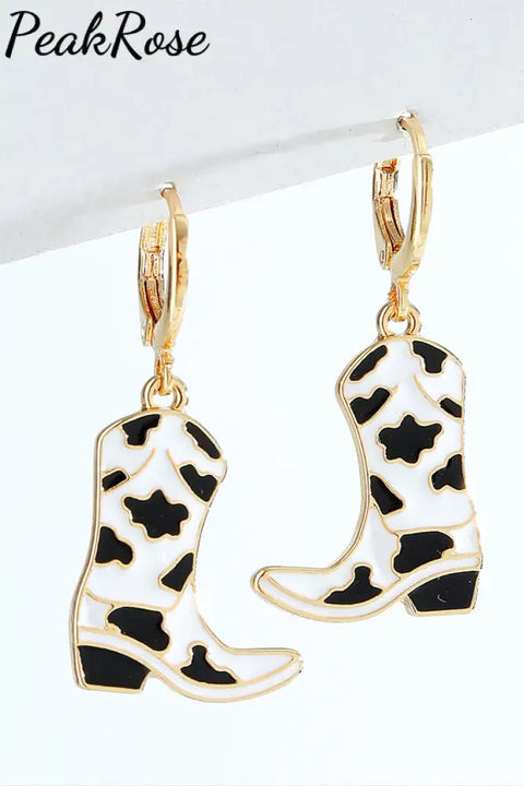 Cow Cowboy Boots Alloy Earrings One-Size /