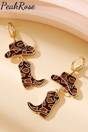 Cow Cowboy Hat&Boots Alloy Earrings One-Size / Color3