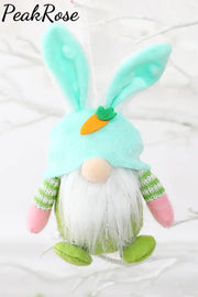 Cute Easter Gnome Doll Pendant With Bunny Ears Hat Green