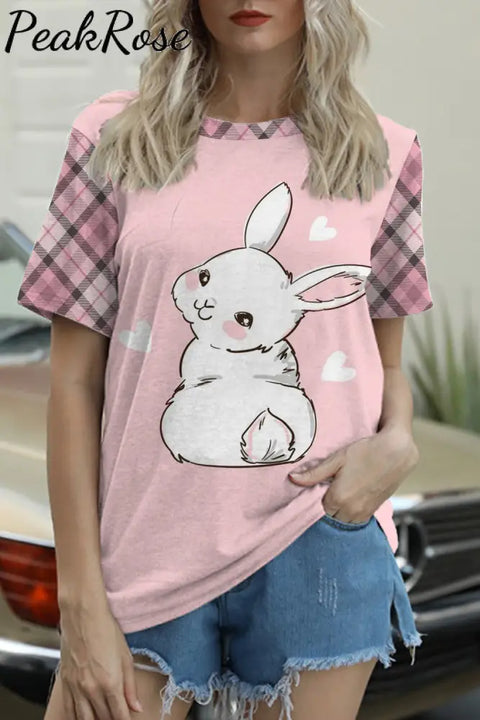 Cute Rabbit Print T-Shirt T-Shirt