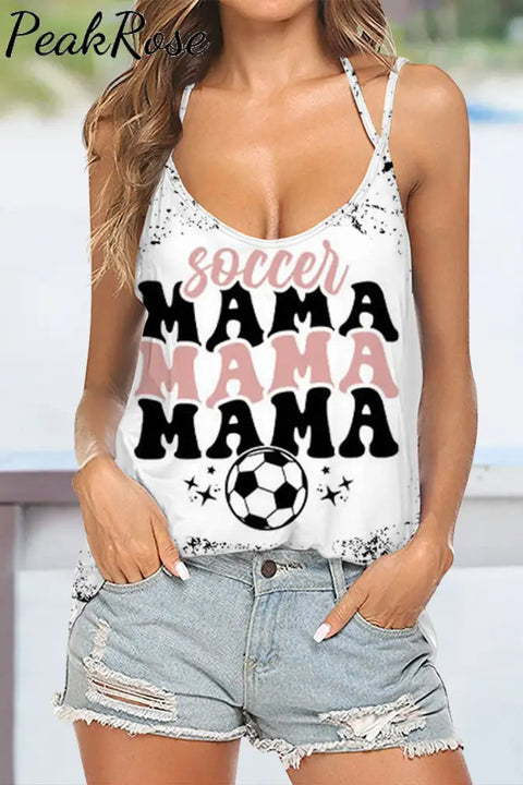 Cute Soccer Rock Print Halter Top Tops