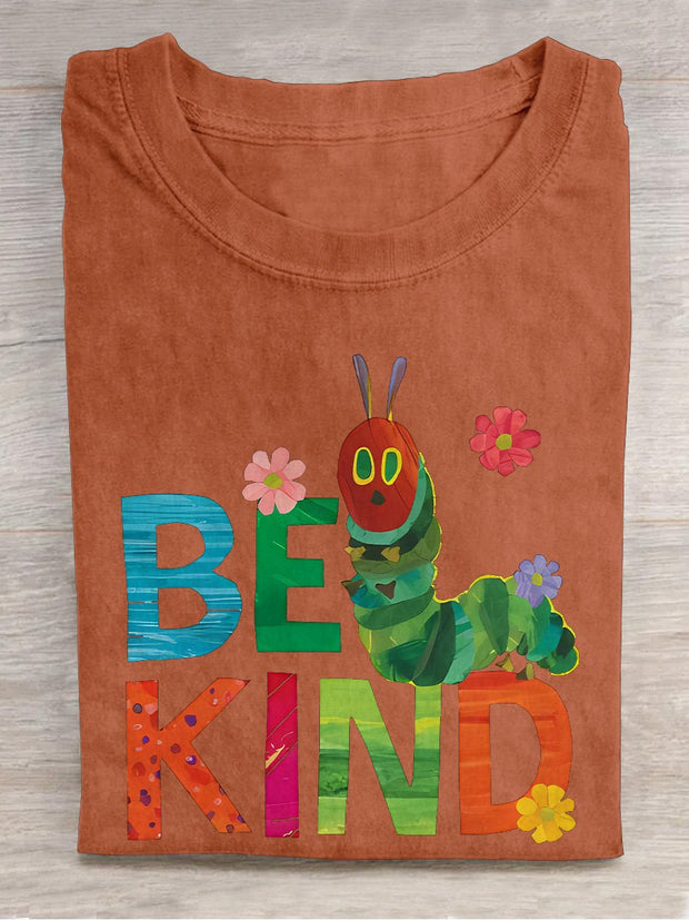 Be Kind Teacher Casual Print T-shirt