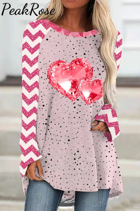 Diamond Double Heart Loose Tunic