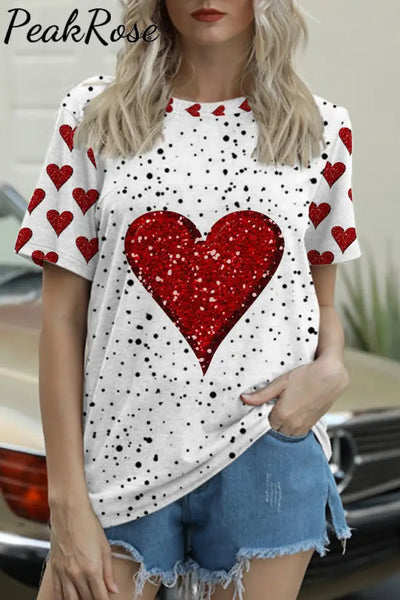 Diamond Heart T-Shirt S / Polka