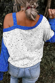 Don’t Jugde What You Understand Printed Off-Shoulder Blouse