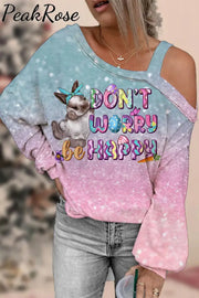 Don’t Worry Be Happy Easter Off-Shoulder Blouse