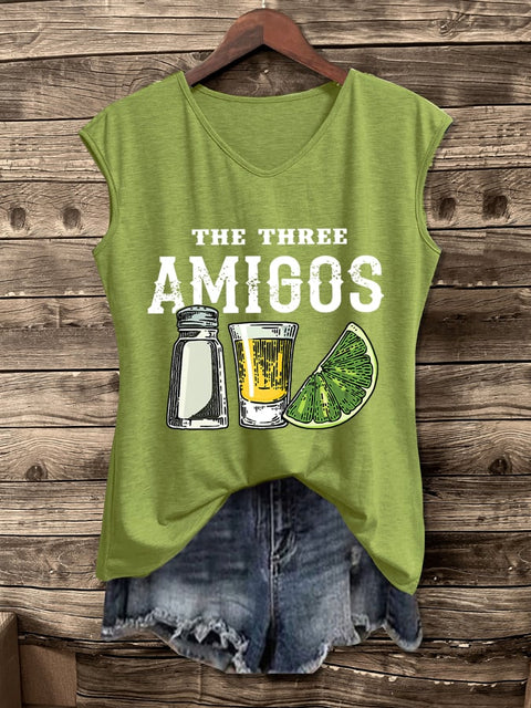 Women's The Three Amigos Cinco De Mayo Print Vest