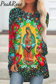 Easter Floral Strokes Virgin Mary Tunic