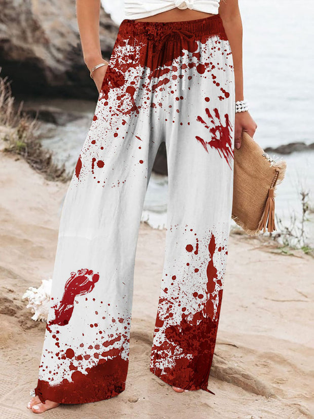 Women's Halloween Art Print Trousers