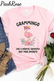 Flamingo Grammingo Like A Normal Grandma Only More Awesome Cute T-Shirt T-Shirt