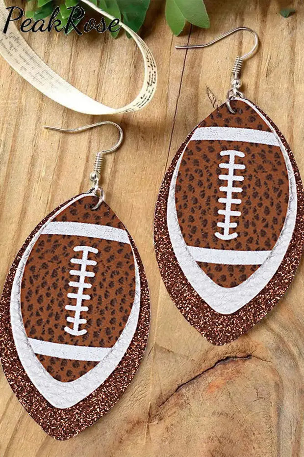 Football Print Earrings