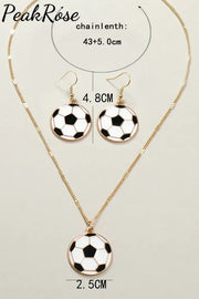 Football Soccer Ball Jewelry Sets Earrings