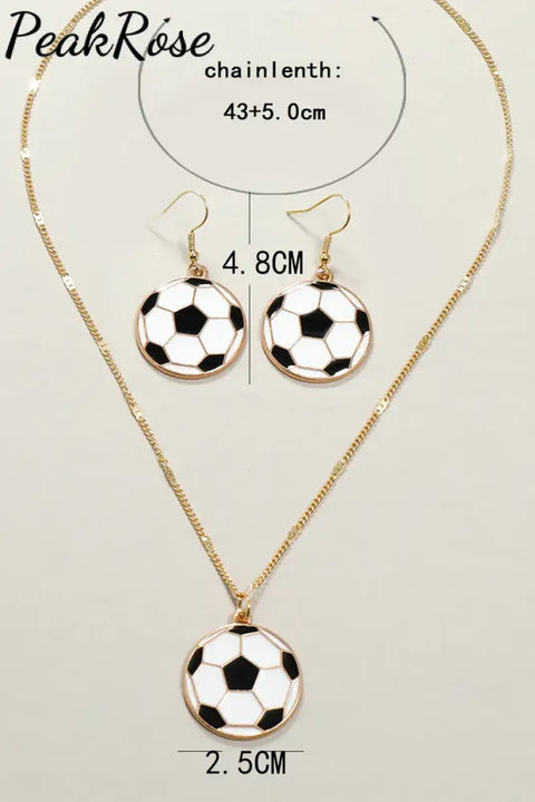 Football Soccer Ball Jewelry Sets Earrings