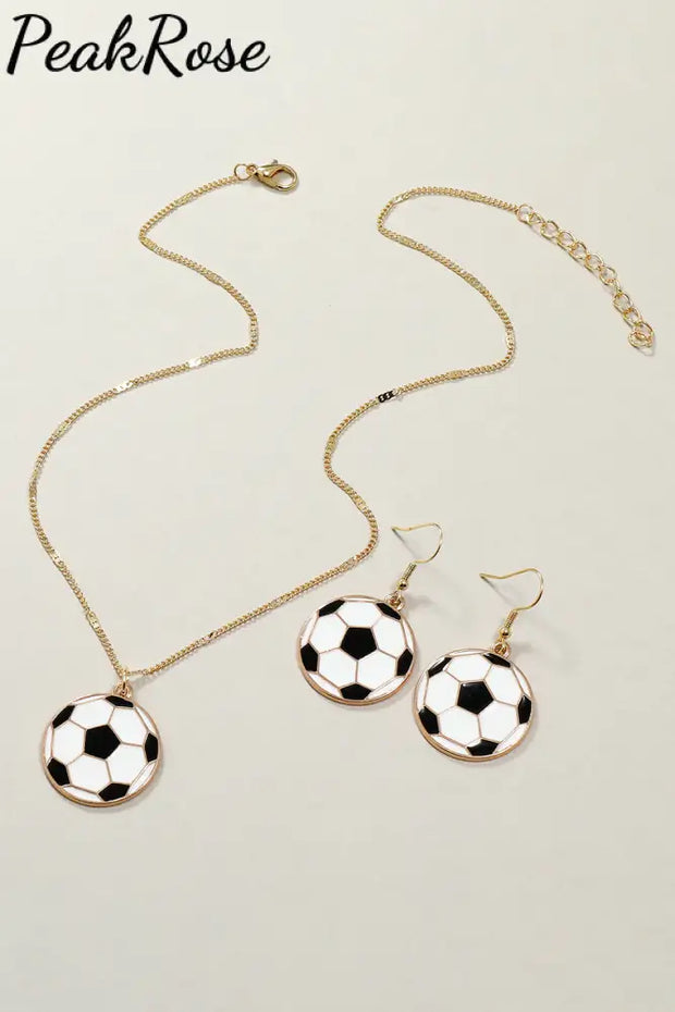 Football Soccer Ball Jewelry Sets Earrings