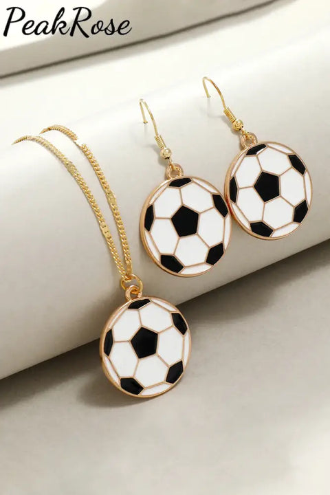 Football Soccer Ball Jewelry Sets Earrings