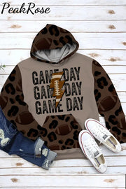 Game Day Football Print Hoodie Sweatshirt