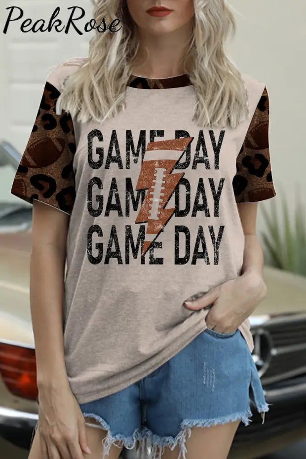 Game Day Football Print T-Shirt