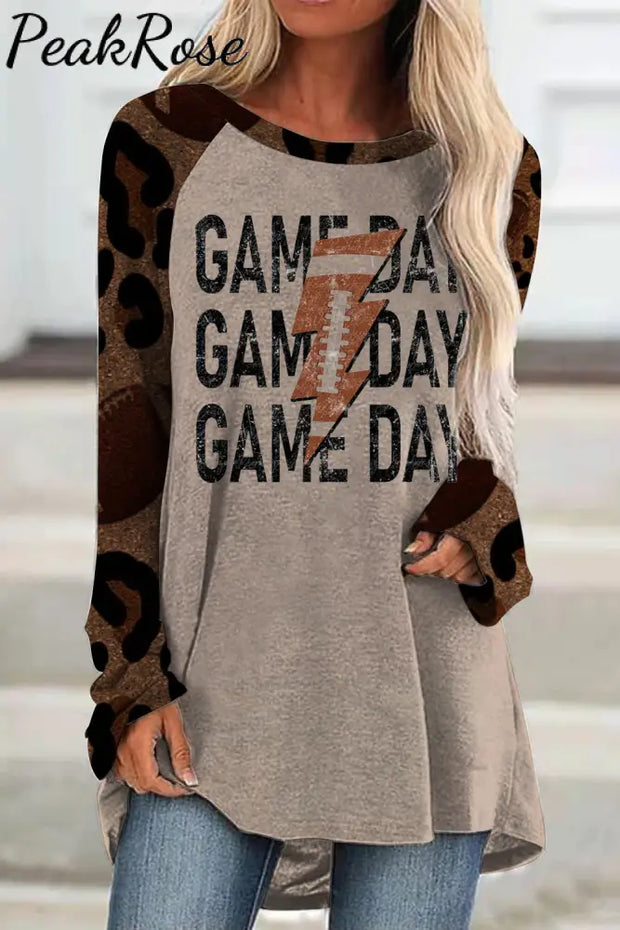 Game Day Football Print Tunic S / Photo Color