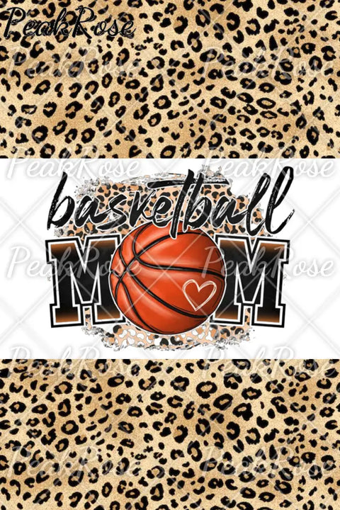 Gift For Basketball Lover Mom Leopard Print Denim Jeans