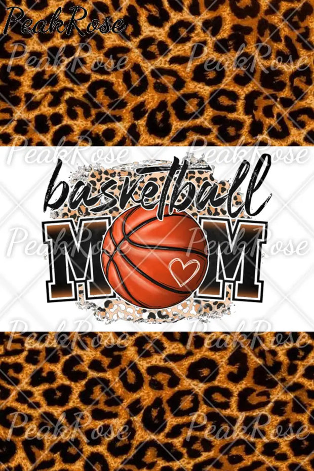 Gift For Basketball Lover Mom Leopard Print Denim Jeans