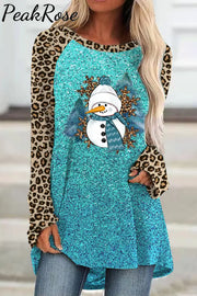 Glitter Leopard Showman Winter Print Tunic