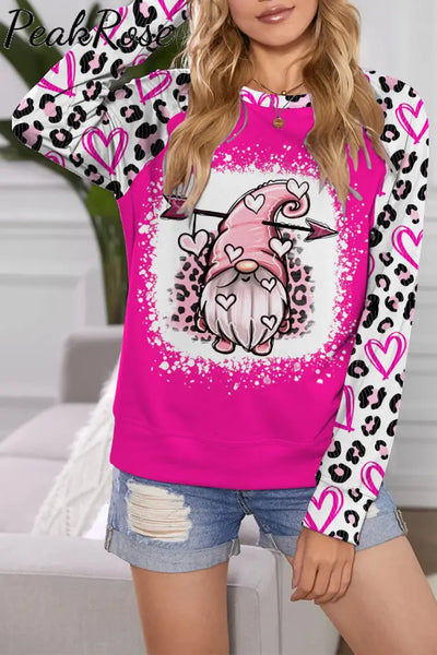 Gnome Print Sweatshirt S / Pink