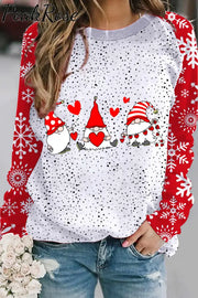 Gnome Print Sweatshirt S / Polka