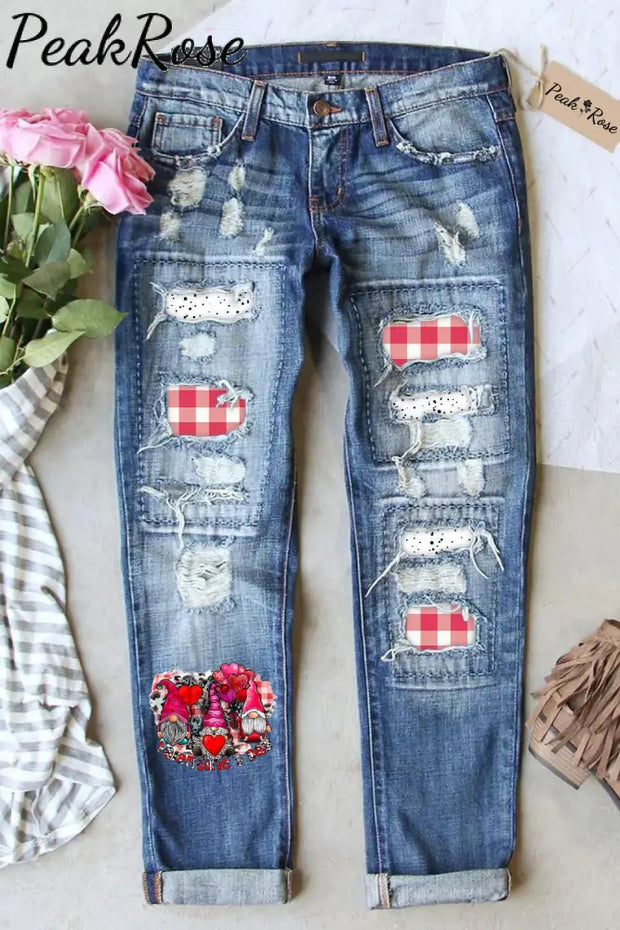 Gnomies Ripped Denim Jeans S / Blue