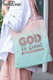 God Is Good Leopard Christian Paintings Tote Bag