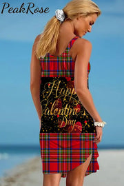 Gold Flash Scottish Plaid Dress Sleeveless