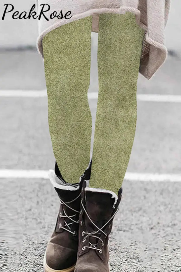 Green Christmas Leggings Leggings