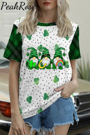 Green Lucky Clover Gnomies T-Shirt S / Polka T-Shirt