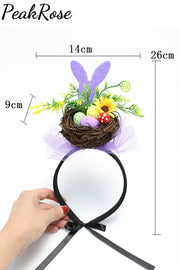 Happy Easter Bunny Bird Nest Decorative Headband