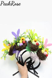 Happy Easter Bunny Bird Nest Decorative Headband