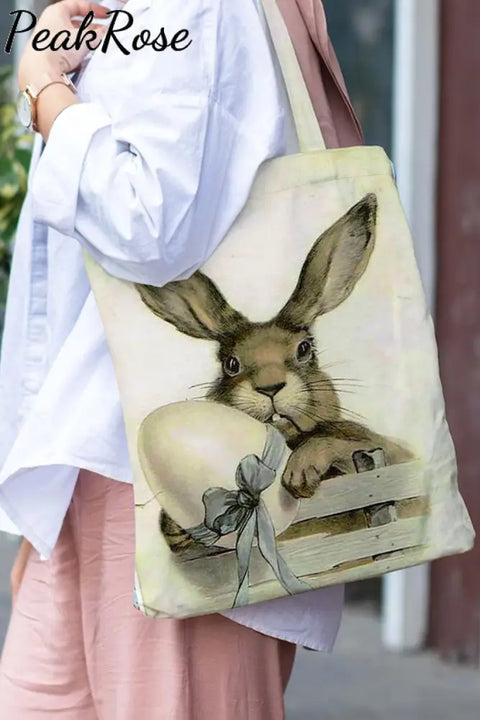 Happy Easter Day Bunnies Eggs Paintings Tote Bag