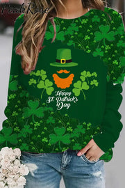 Happy St Patrick’s Day Scrambled Bearded Sweatshirt