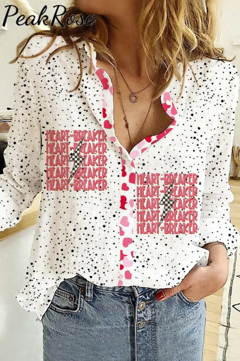 Valentine's Day Heart-breaker Long Sleeve Shirt