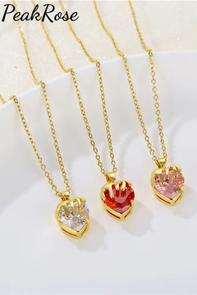 Heart Crystal Necklace