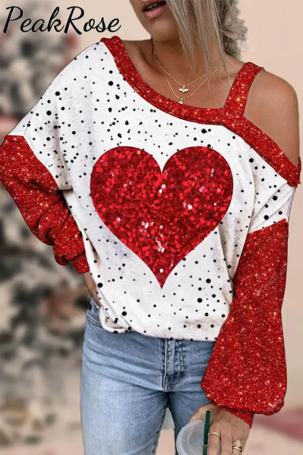 Heart Off-Shoulder Blouse